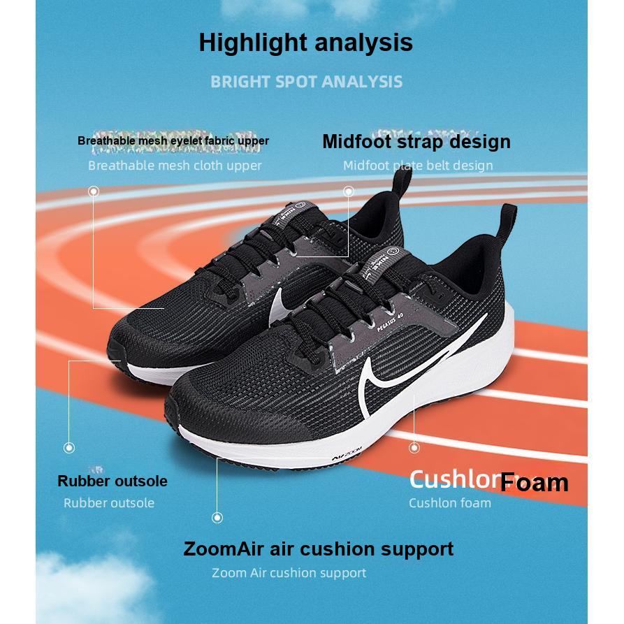 Ny Nike Air Zoom Pegasus 40 GS 'Black White' DX2498-001