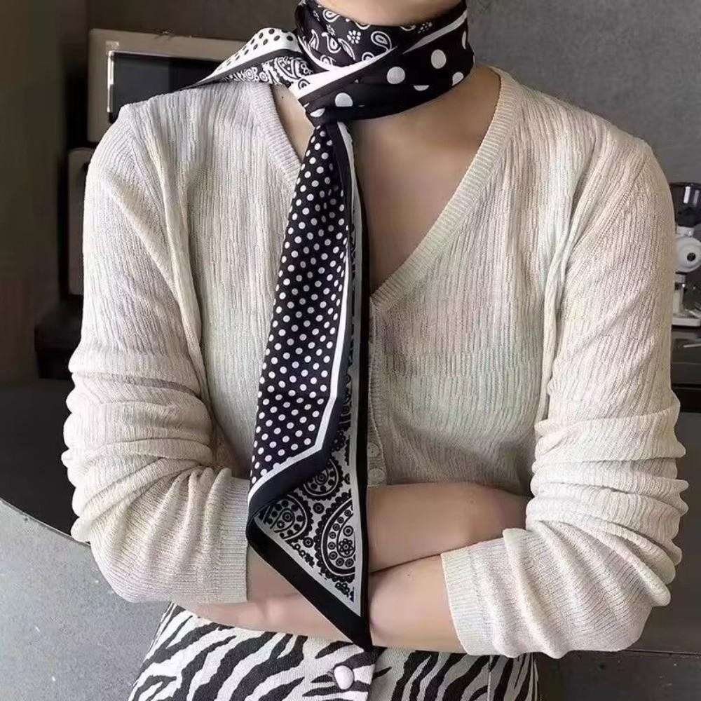 Multi-Function Long Narrow Scarf Decorative Vintage Headband New Bag Tie Decoration Daily Wear
