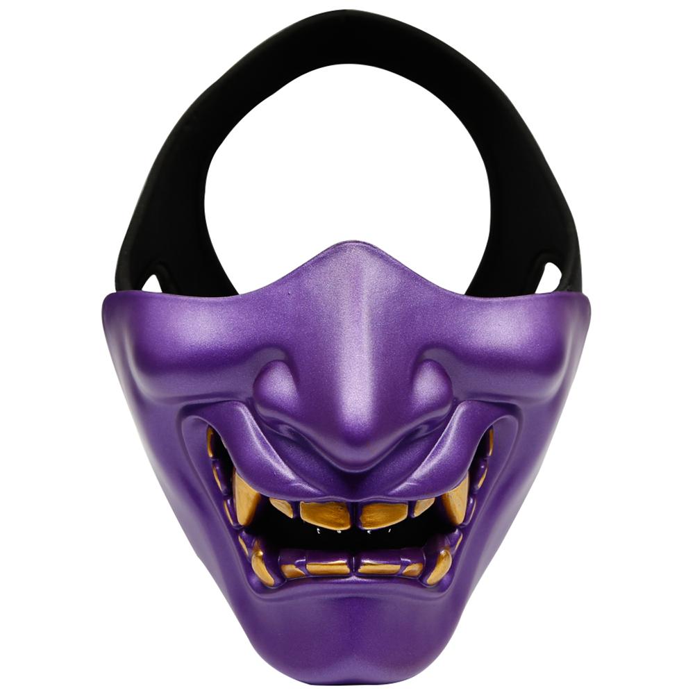 Unisex Evil Smile Tactical TPU półmaska na Halloween Festival Cosplay Party