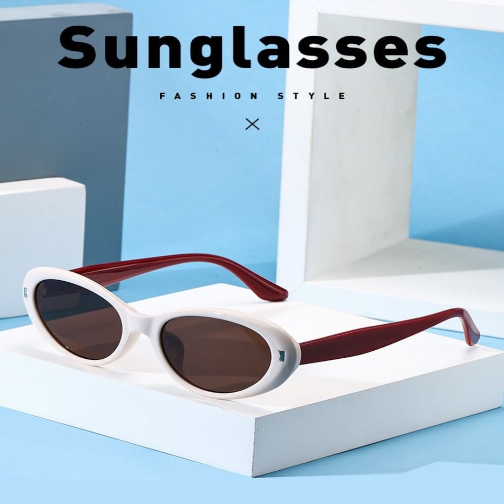 New Elliptic Frame Women Sunglasses Uv Protection Anti-Reflective Black Shades Uv400 Retro Sunglasses Cycling