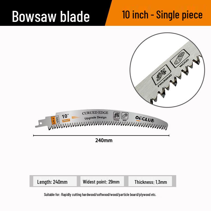 Universal Extended Reciprocating Saw Blade for Woodworking and Branch Cutting