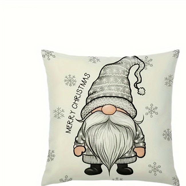Festive Christmas and Winter-Themed Pillowcases: Gnomes, Trees, and Cozy Text Designs! New Year Home Decoration