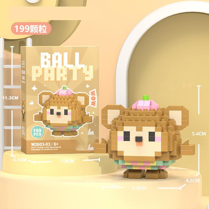 Penguin Constructor Micro Bricks Toys for Children 7 to 10 Year Cat Dog Construction Set for Girl Adults Reindeer Building Block