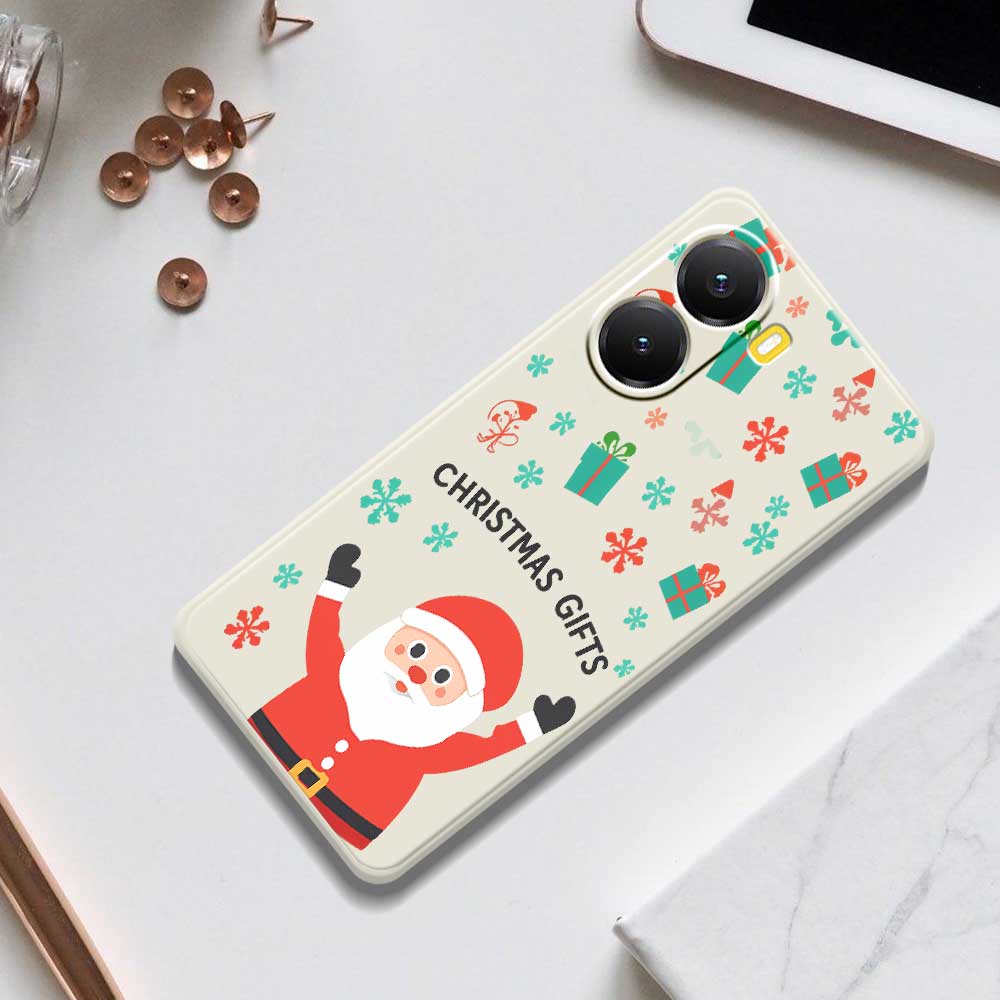 For Xiaomi Redmi Turbo 4 5G/Poco X7 Pro 5G Case Christmas Gifts Pattern Printing Straight Edge TPU Phone Back Cover