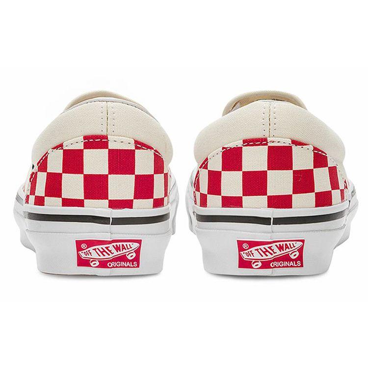 Vans OG Classic Slip-On LX Checkerboard - Racing Red Unisex Sneakers Classic-White VN0A32QNTYR