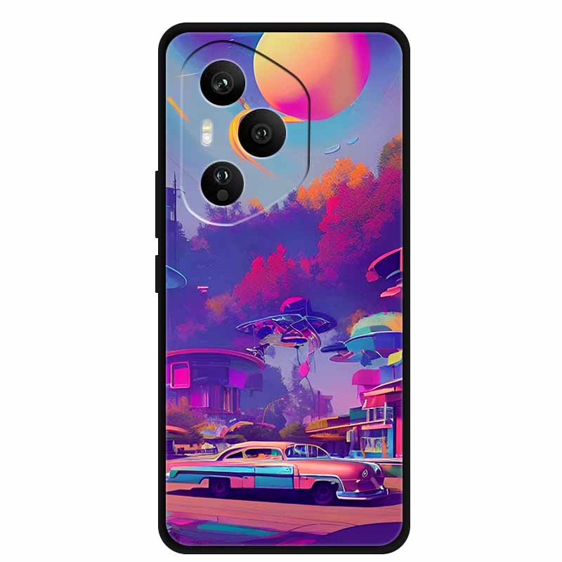For Honor 400 Pro 5G Case Original Soft Silicone TPU Phone Cases Cover Honor400 Pro DNP-NX9 6.7" Fashion Protector Planet Capa