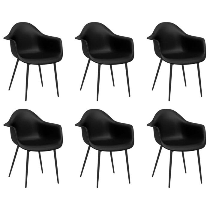 VidaXL Lot de 6 Chaises à Manger, Sièges à Dîner, Chaises de Repas, Meubles de de Salle à Manger Cuisine Maison Intérieur, 3082357