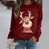 Christmas Sweatshirts Reindeer Pattern 3D Print Women Streetwear Casual Long Sleeve Hoodies Y2k Pullovers Tops Female Clothing