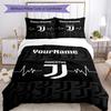 Juventus Customize Your Name Bedding Set Breathable Duvet Cover with Pillowcases Home Decoration Birthday Gift