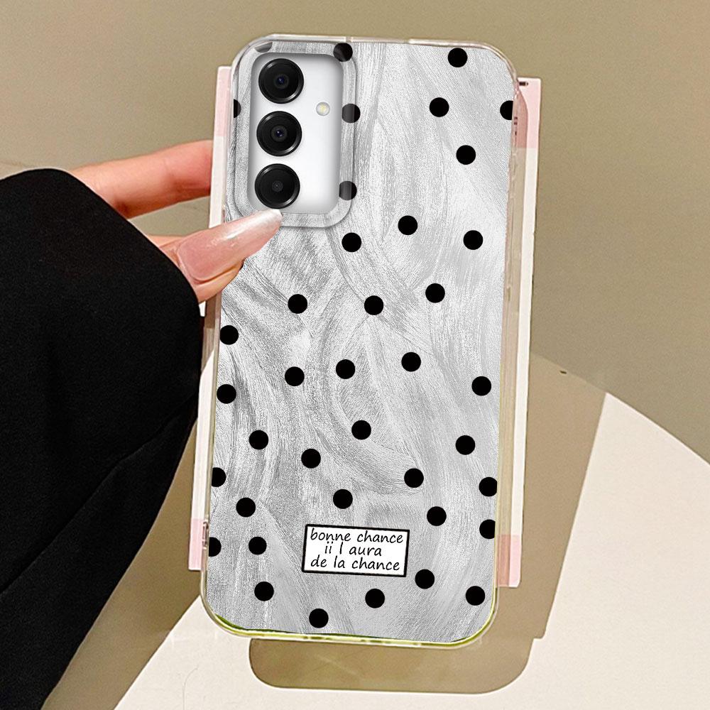 

Чорний чохол для телефону з круглими крапками для Samsung Galaxy A55 A56 A36 A26 A16 A53 A06 A14 A24 A34 A54 A15 A25 A35 A12 Жіночий чохол Samsung Galaxy A14 5G білий