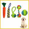 5PCS Durable Cotton Dog Rope Toys Set Interactive Chew Dental Teething Toy Kit for Puppies Small Medium Dogs Colorful Mix