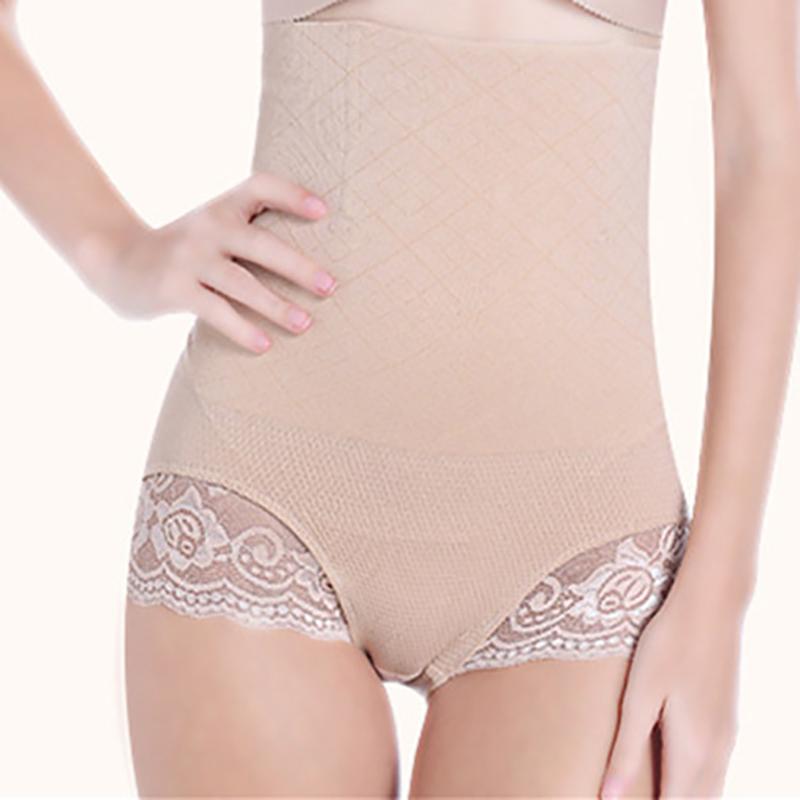 

Женские корректирующие трусики с высокой талией, дышащие формирователи тела, нижнее белье для похудения, трусики-шейперы L бежевый
