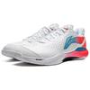 New LiNing Lightweight Rebound Low Top Badminton Shoes Unisex White Red AYZU015-2
