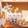 Fluffy Gradient Stuffed Alpaca Keychain Plush Durable Metal Clasp Cute Bag Charm for Daily Wear Accessory