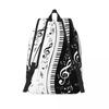 Ästhetische Klaviertasche Musiknoten Rucksack Unisex Schulstudent Klaviere Musik Pianist Schultaschen Junge Mädchen Leinwand Tagesrucksack Geschenk