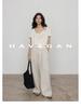 2026 New High-Waist Drape Linen Women's Wide-Leg Floor-Length Pants