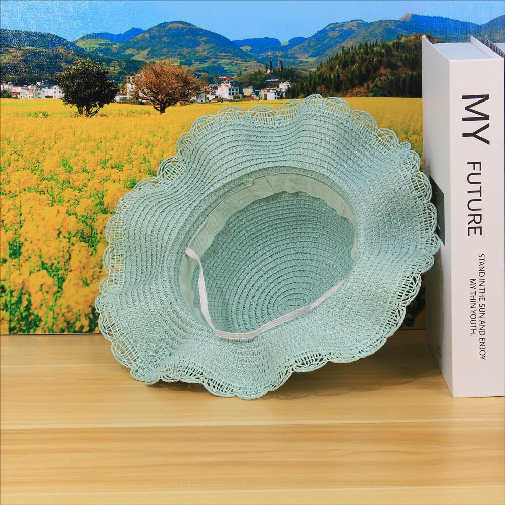 Custom Hand-Embroidered Sun Hat Adjustable Wavy Shape Personalized Names For Kids Ladies Beach Caps Outdoor Fashion Straw Hats