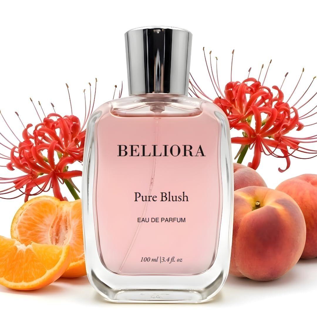 Pure Blush Perfume |Fresh Floral Warm | Mandarin Juice, Velvet Peach, Jasmine Sambac & Red Spider Lily Notes | Long-Lasting Feminine Fragrance 100ML