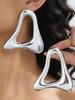 Exaggerated Metal Geometric Irregular Big Earrings for Women European Personality Party Jewelry Accessory