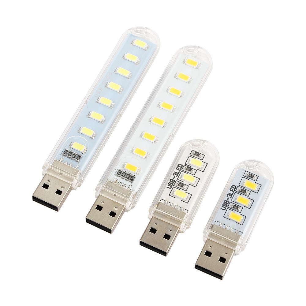 Mini USB Light 5V Power 8LEDs 3LEDs USB LED Lights Reading Book Lamp USB Night Light Book Light