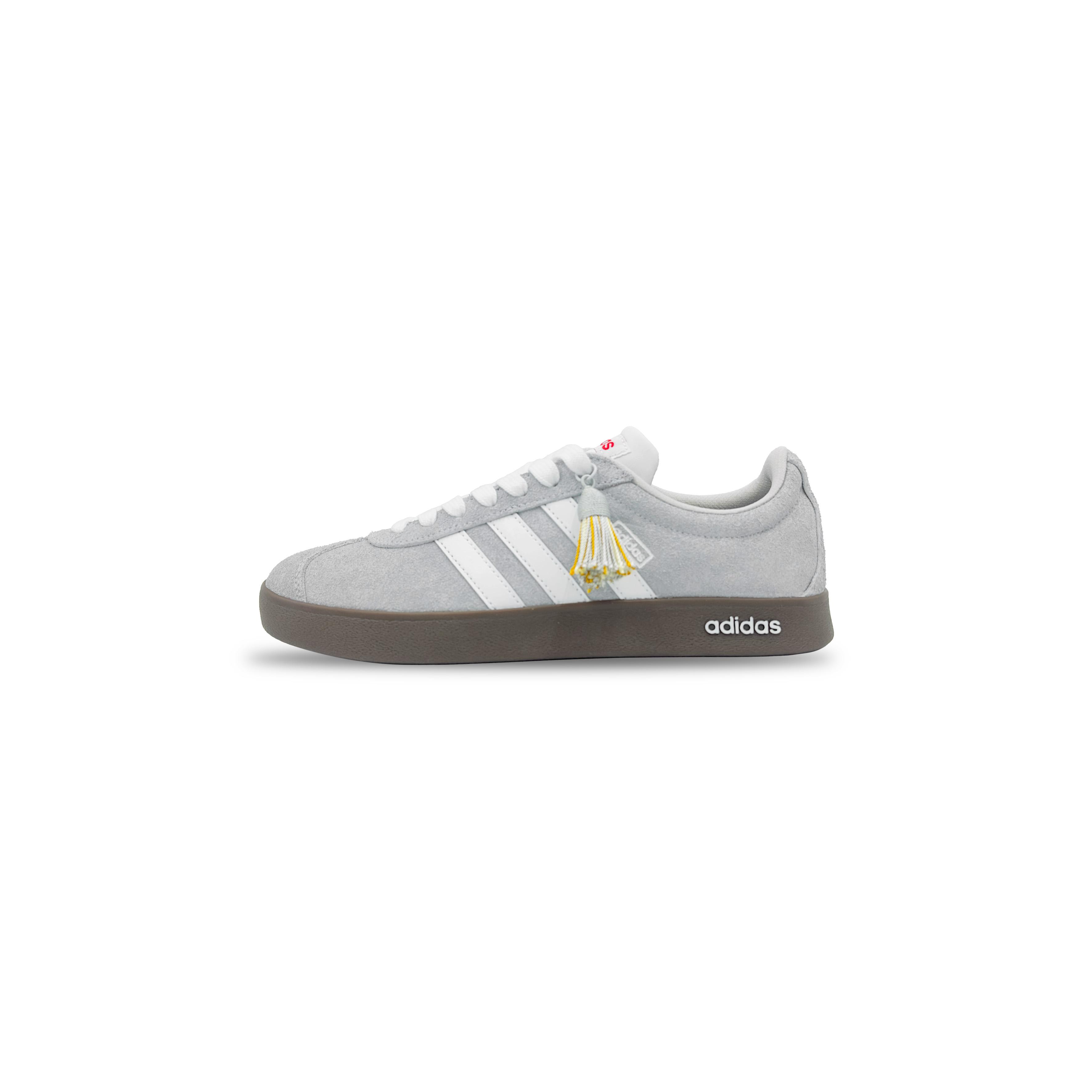 

Adidas Neo VL Court 2.0 YIMING Manufacturing, Gray Tone Fringe Balance Slip Resistant Low top Skateboard Shoes Unisex HQ1802(Team653-) 39⅓
