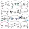 1PCS Charm For DIY Making Bracelet 925 Silver Original Shine Zircon Charms Jewelry Wedding Birthday Gift For Women Mom Friend