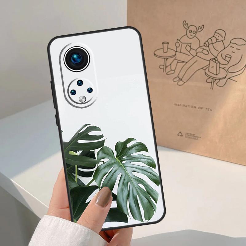 Leaves Monstera Green For Honor Magic 8 Pro 7 6 5 Lite Case For Honor Win RT 200 400 50 70 90 X8b X9a X9b X9c X9d