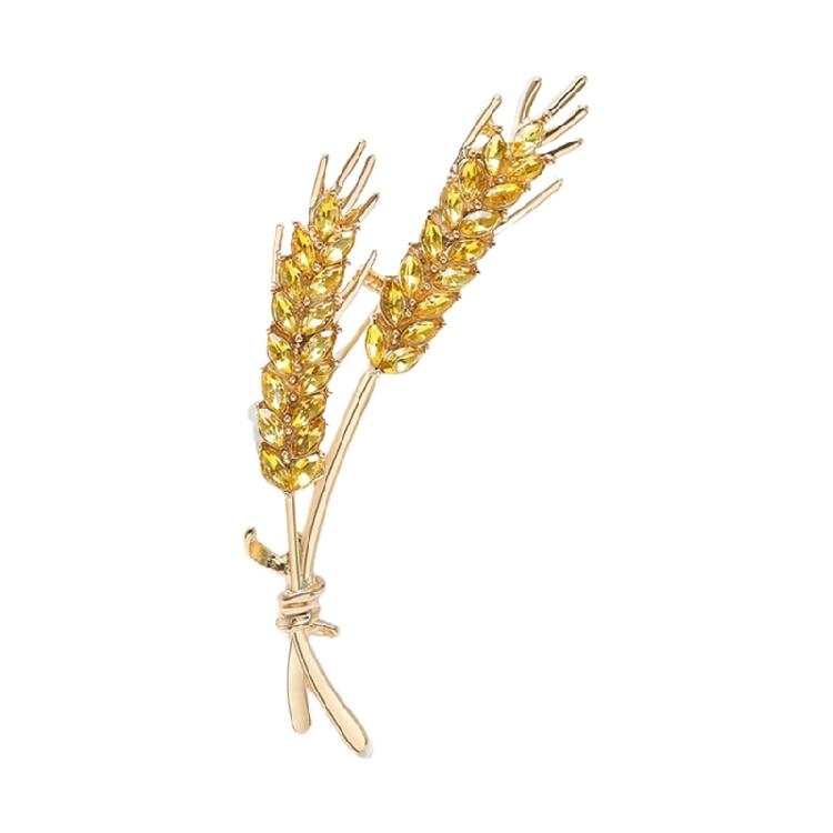 

Fashionable Wheat Ear Brooches Ornament Sparkling Crystal Pins Lapel Pins 1