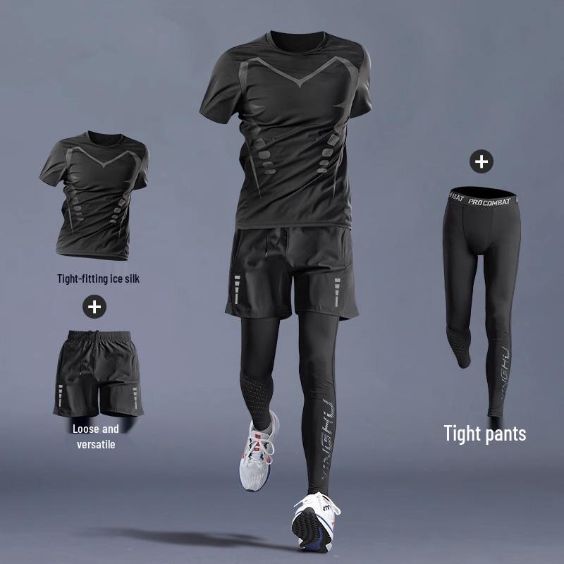 Herren Schnelltrocknendes Langarm-Sportshirt für Laufen, Fitnessstudio und Basketballtraining