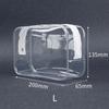 PVC Transparent Toiletry Bag Set: Waterproof, Multifunctional, Three-Piece Travel Makeup Storage with Printed Logo.