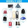 10pcs Zipper Sliders Cord Pack Universal Zipper Pull Repair Kit – Replaceable Metal Sliders & Strings for Clothing, Bags