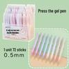 72-Pack 0.5mm Neutral Pen Refills for Students, Office, Exam - Black & Red