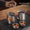 MAXCOOK Pure Titanium Travel Tea Set