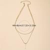 A Golden Yellow Multi-layer Metal Square Strip Pendant Necklace Is Suitable for Ladies and Girls To Party and Vacation