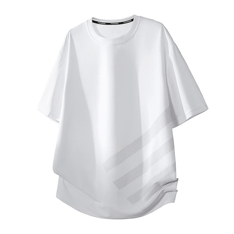 Schnelltrocknendes Sport-T-Shirt Herren Eis Seide Fitness Locker Sommer Dünn Kurzärmlig Laufen Top