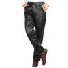 Men's Genuine Sheepskin Leather Pants - Warm Autumn/Winter Motorcycle Riders, Middle-aged & Elderly Outdoor Wear