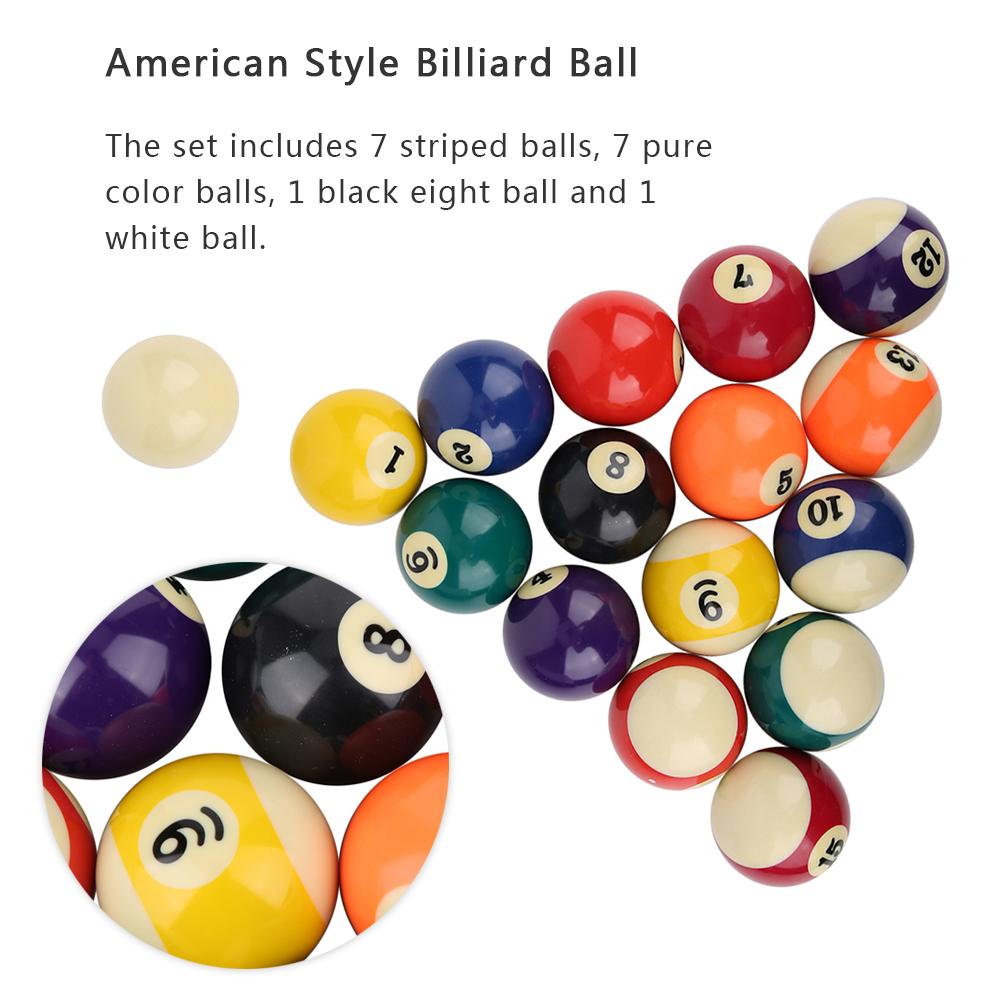 

Professional Billiard Ball Complete Set 2.3in Resin Pool Table Accessories Indoor Sport