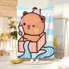 Kawaii Süß Cartoon B-Bubu D-Dudu Überwurf Leichtgewicht 240g Flanelldecke Weich Hautfreundlich für Sommerliche Kühlung