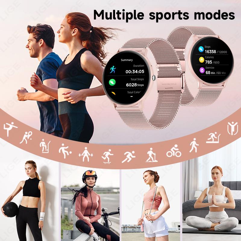 Bluetooth Call Smart Watch 1.39" Women Custom Dial Watches Men Sport Fitness Tracker Heart Rate Smartwatch For Android IOS