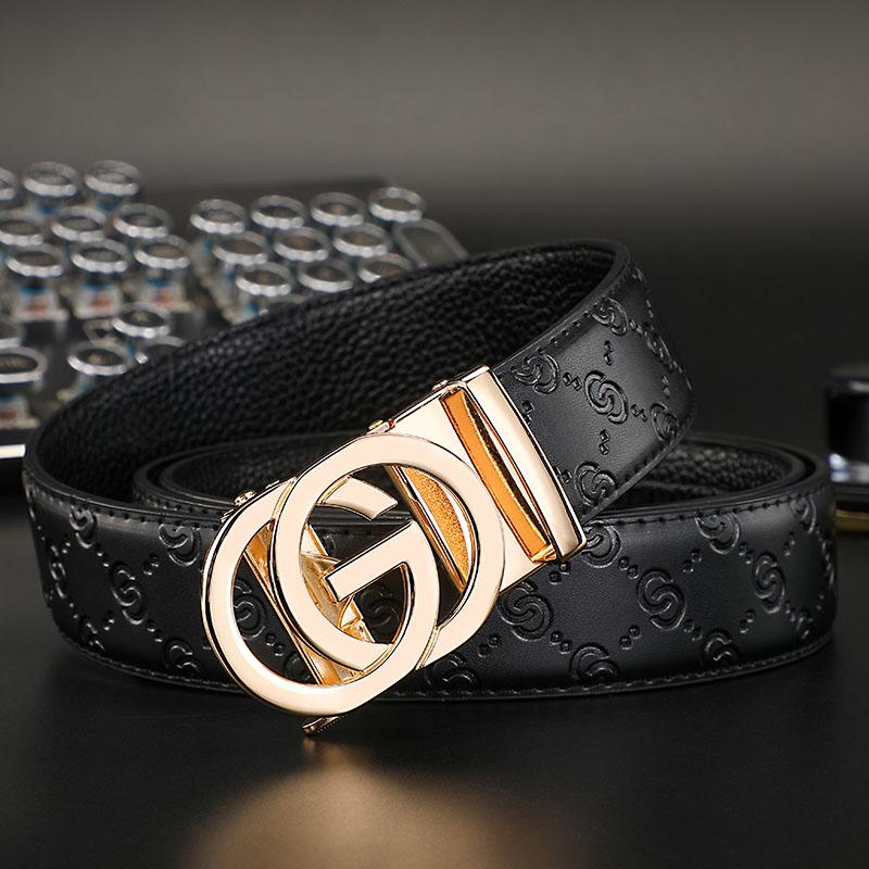 Business Men Belt Casual Fashion Luxury Designer Famous Brand Automatic G Buckle Women Belts Leather Belt for Men Male Jeans