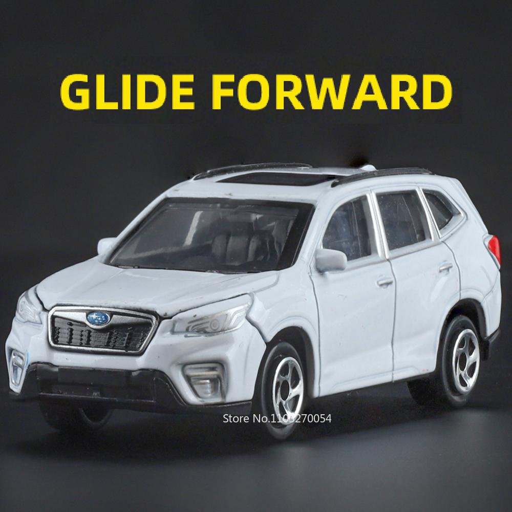 1:64 Scale Forester  Cars Model Diecast Alloy Toys Birthday Advanced Ornament Four Wheel Suspension Rubber Tire Vehice Gifts