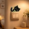 PVC Glowing Cat Stickers Self-Adhesive Cat Switch Stickers Luminous Cat Wall Decals  Living Room