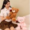 Adorable Brown And Pink Teddy Bear Plush Toy Perfect For Girlfriend Valentine's Gift