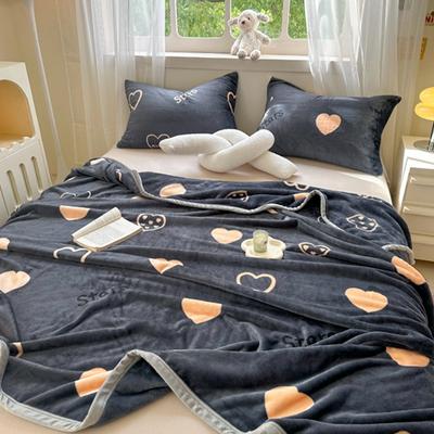 Velvet Blanket Skin-friendly Plaid Soft Bed Linen Cartoon Style Blankets Adults Kids Bedsheet Manta (No Pillowcase)