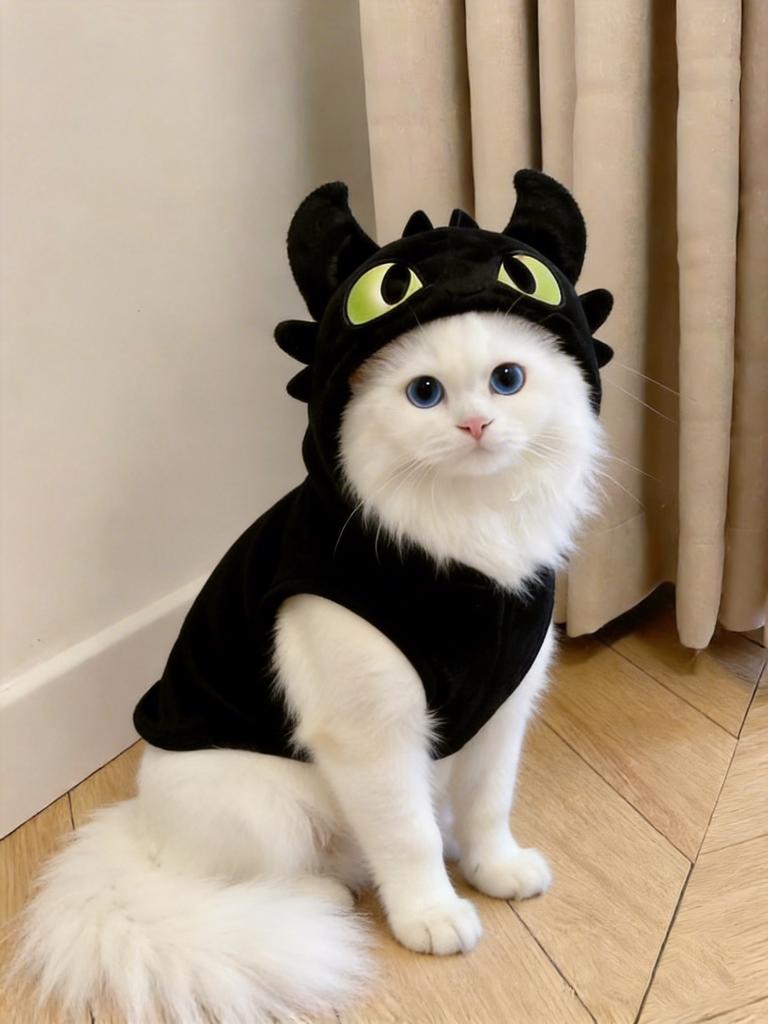 Pet Hoodie for Small Dogs Cats Warm Fleece Coat Cute Devil Style Puppy Kitten Winter Clothes Anti Shedding