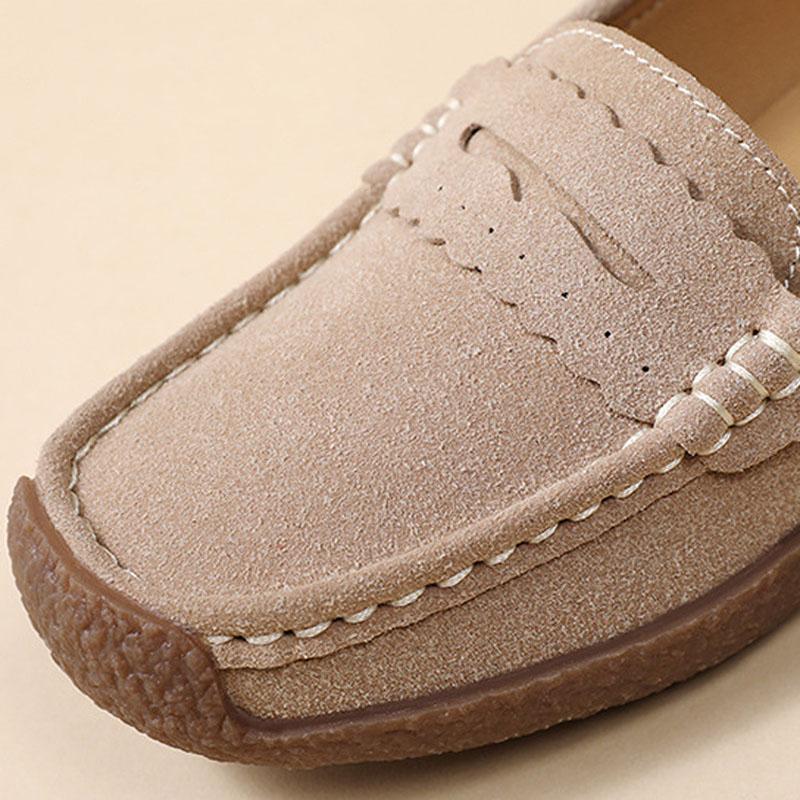 New Suede Leather Shoes Woman Slip On Women Flats Moccasins Women's Loafers Spring Autumn Mother Shoes