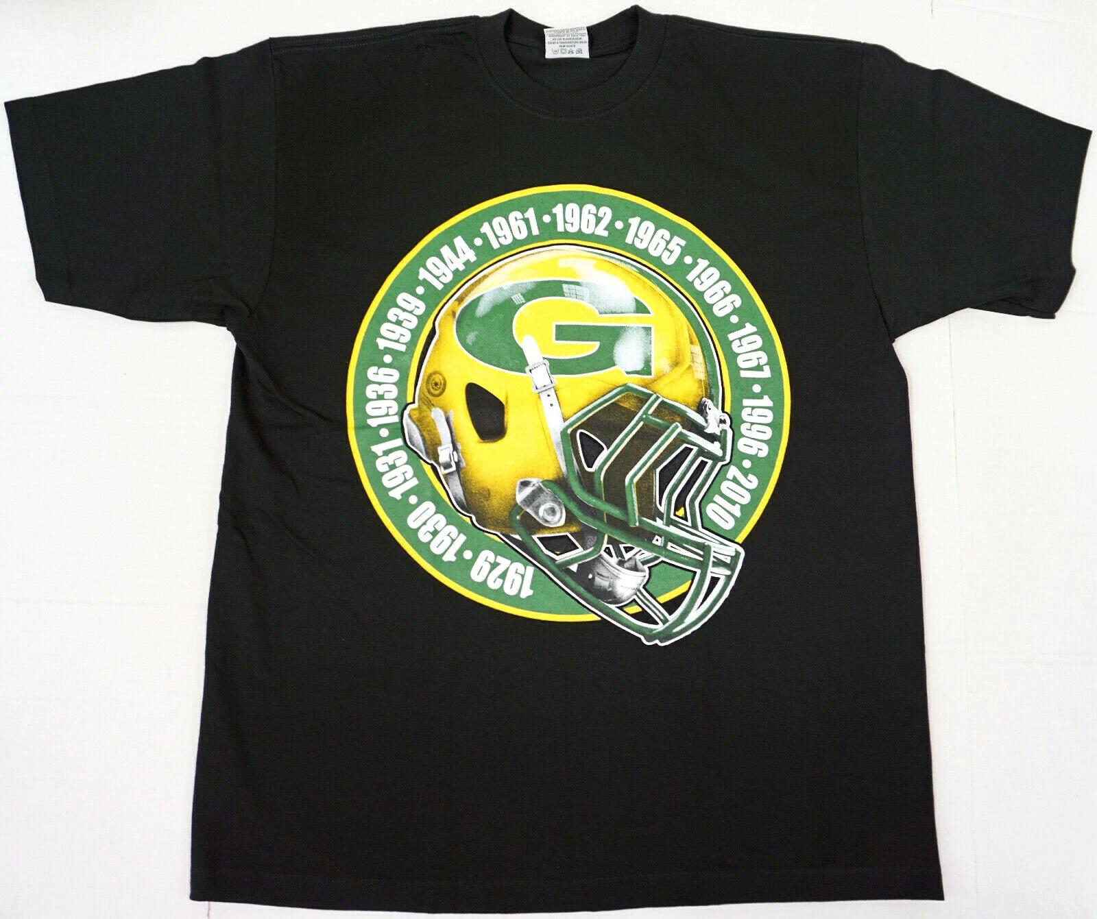 GREEN BAY T-shirt GB PACKERS Football Tee 100% Cotton Men s XL New XL
