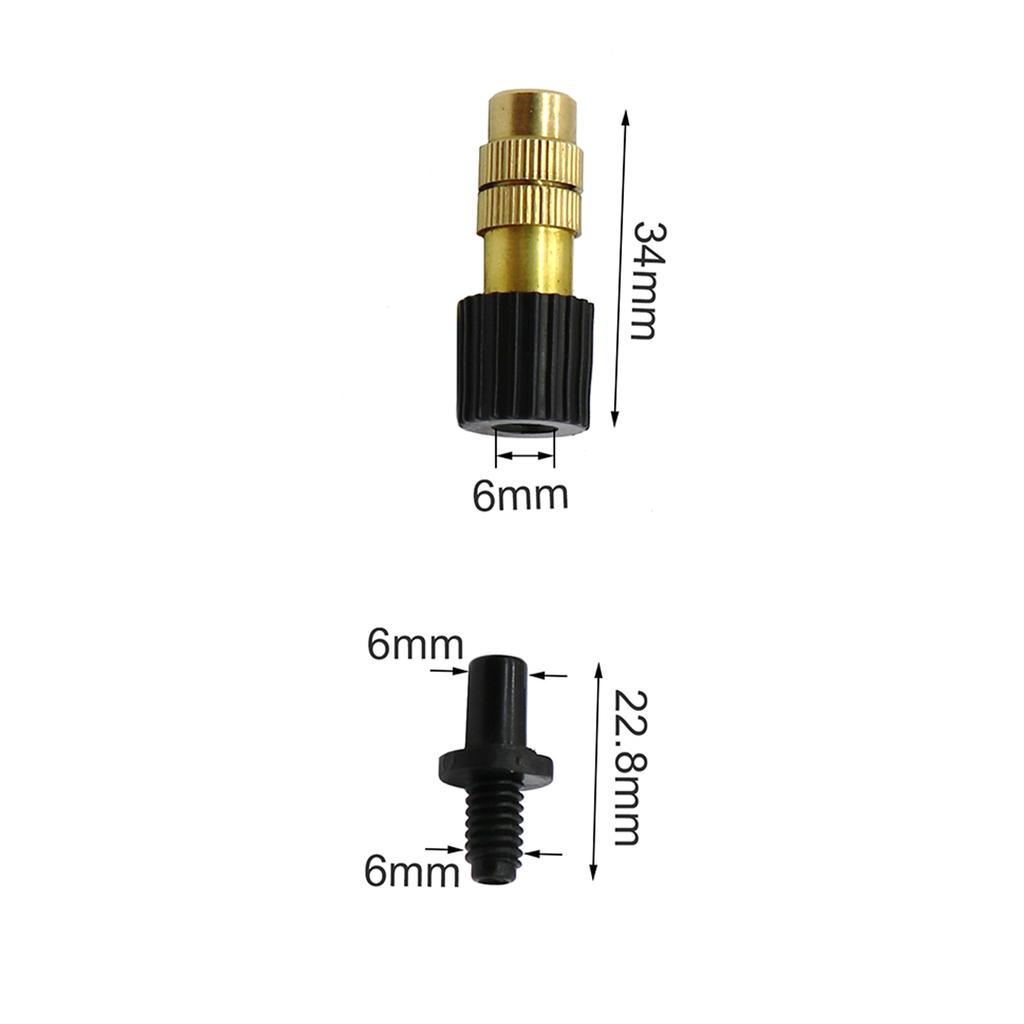 Misting Cooling System Sprayer Nozzle Adjustable Brass Atomizing Nozzle Humidify Watering Landscape For Garden Patio Greenhouse