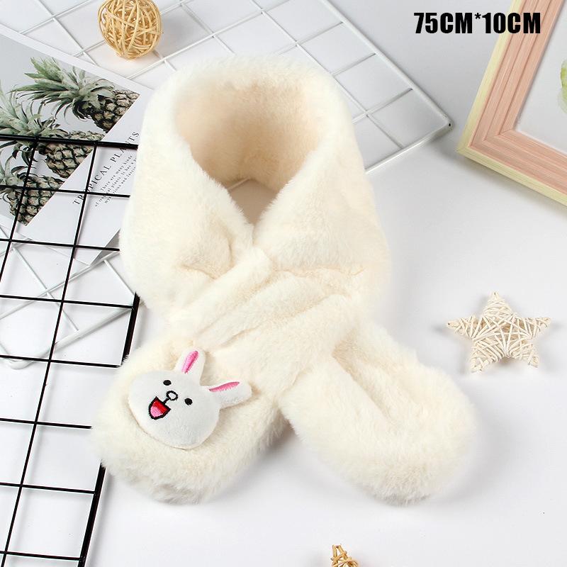 Jesień Zima 2025 Szalik Dziecięcy Pluszowy Gruby Szalik na Szyję dla Niemowląt Kreskówkowy Styl Koreański Ciepły Szalik