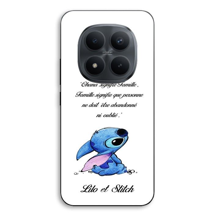 Coque téléphone - MANIACASE - Xiaomi Redmi Note 15 Pro 5G - Motif Stitch Lilo - Silicone TPU - Noir
